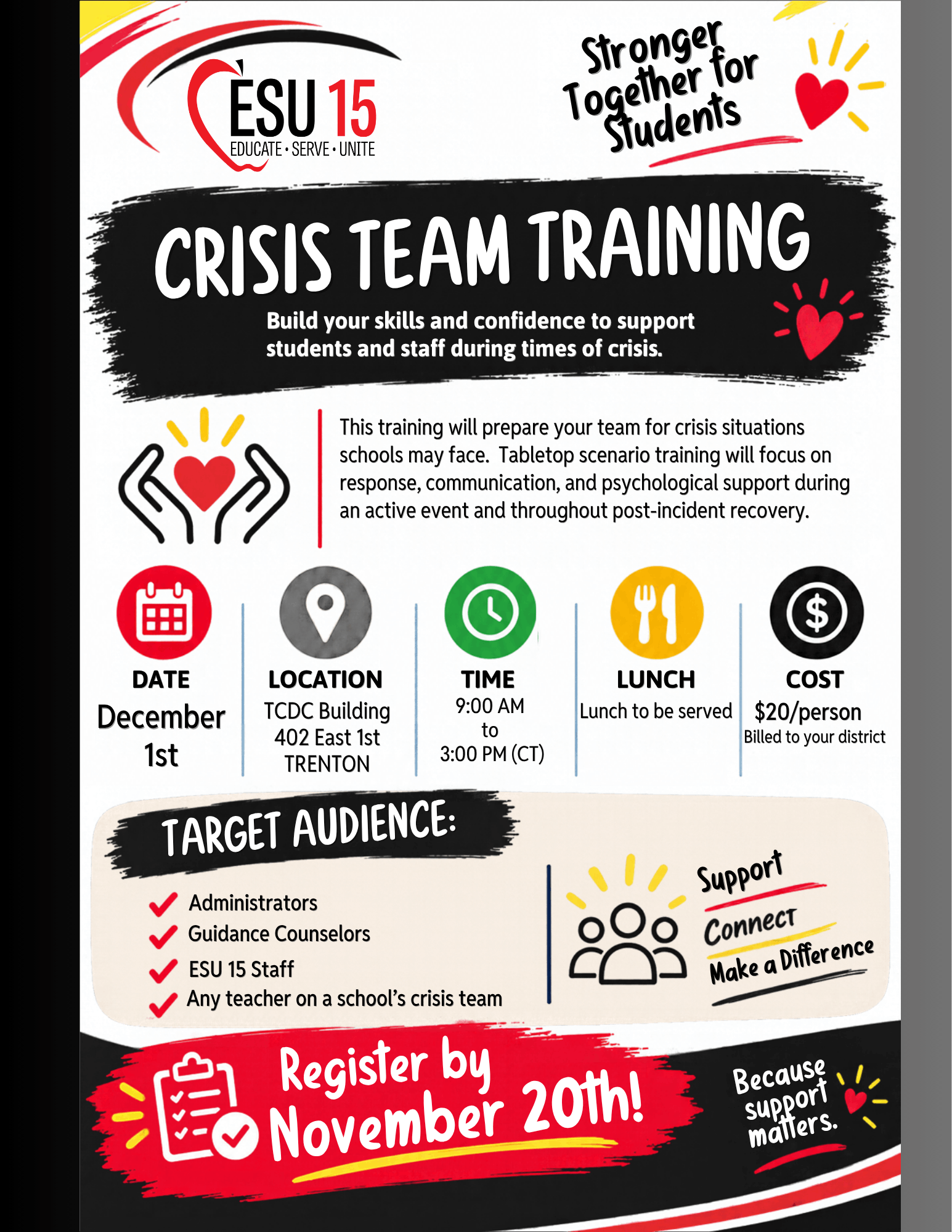 Crisis Team Training-Dec. 1st